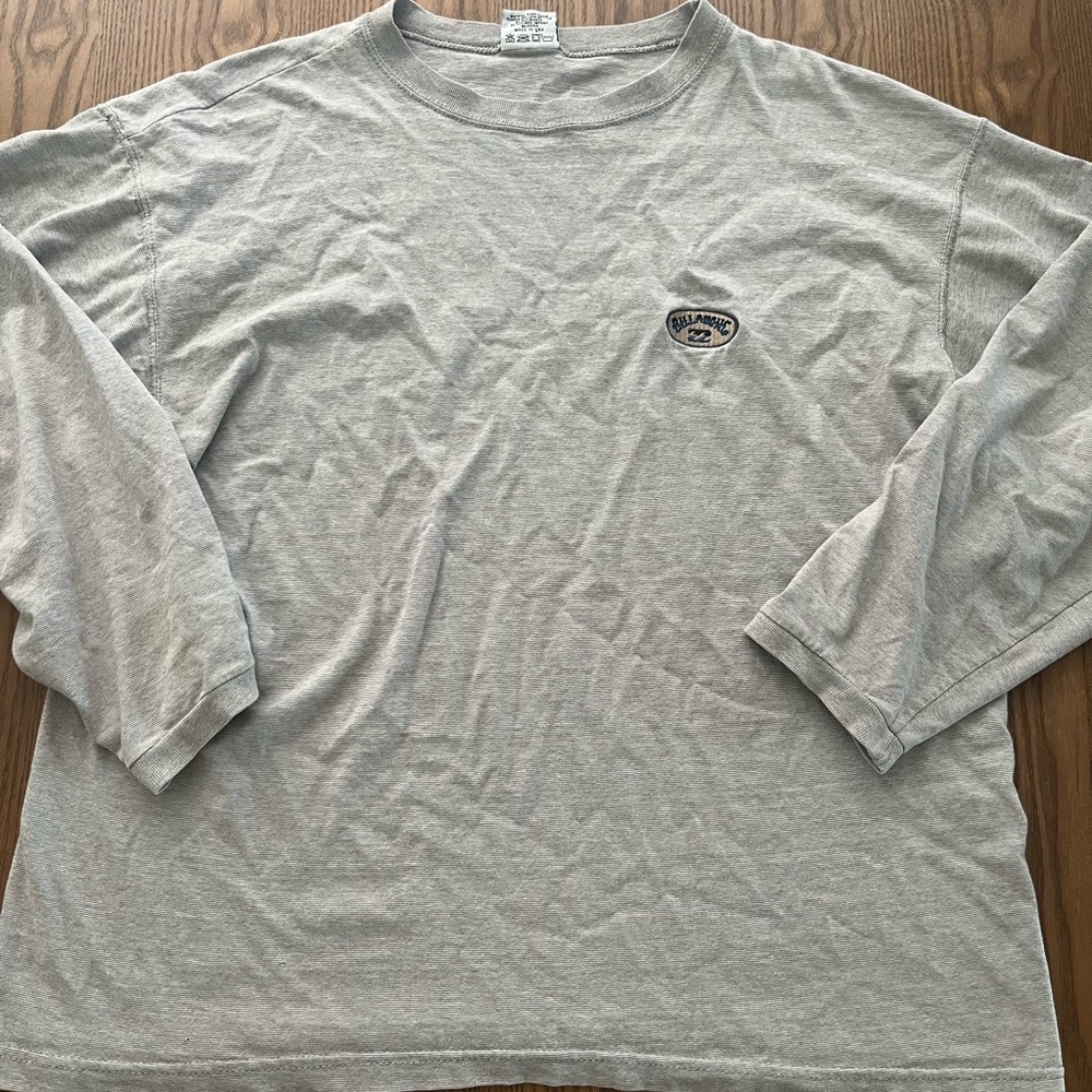 Vintage Billabong Light Gray Long Sleeve Men's Tee